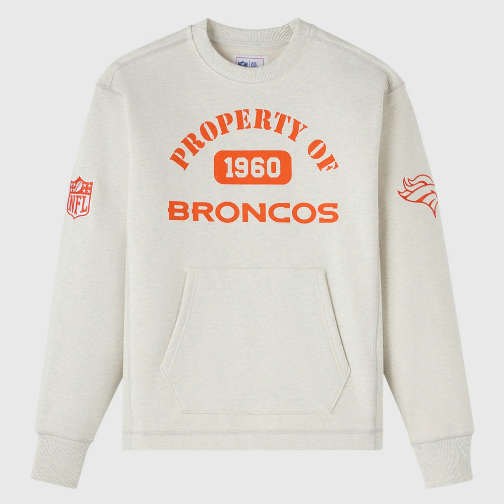 Denver Broncos OVO x NFL Unisex Fleece Sweatshirt - Heather Gray Sweatshirts