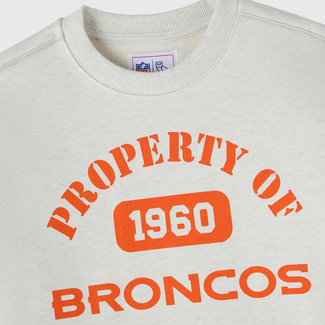 Denver Broncos OVO x NFL Unisex Fleece Sweatshirt - Heather Gray Sweatshirts