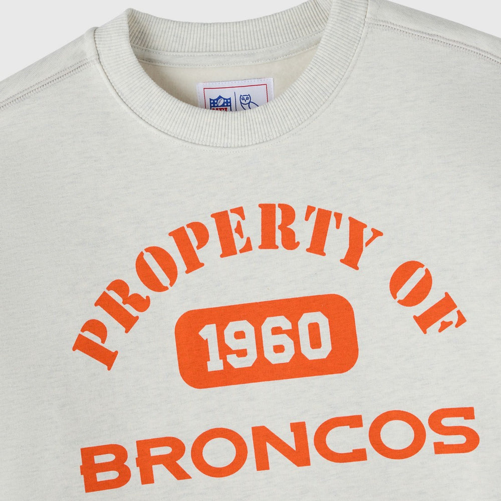 Denver Broncos OVO x NFL Unisex Fleece Sweatshirt - Heather Gray Sweatshirts