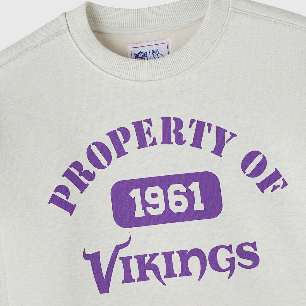 Minnesota Vikings OVO x NFL Unisex Fleece Sweatshirt - Heather Gray Sweatshirts