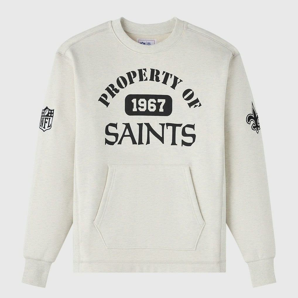 New Orleans Saints OVO x NFL Unisex Fleece Sweatshirt - Heather Gray Sweatshirts