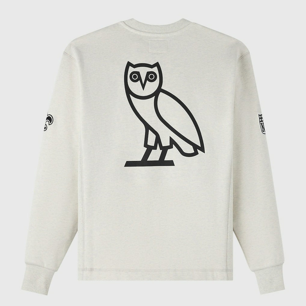 New Orleans Saints OVO x NFL Unisex Fleece Sweatshirt - Heather Gray Sweatshirts
