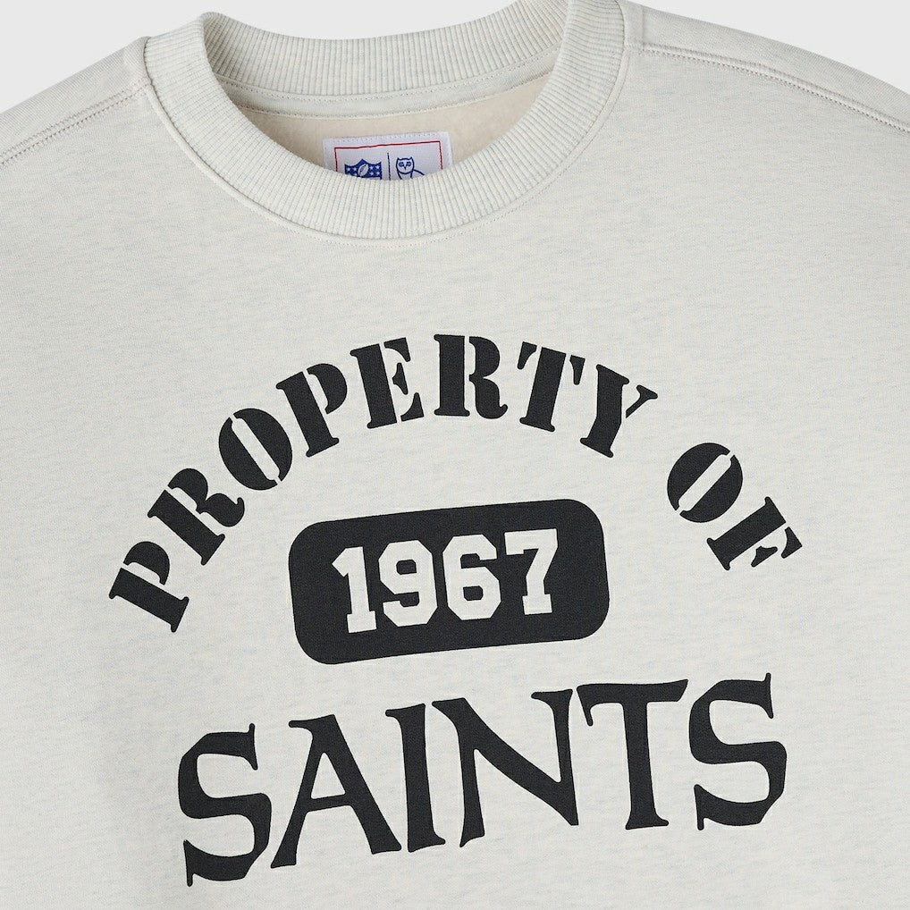 New Orleans Saints OVO x NFL Unisex Fleece Sweatshirt - Heather Gray Sweatshirts