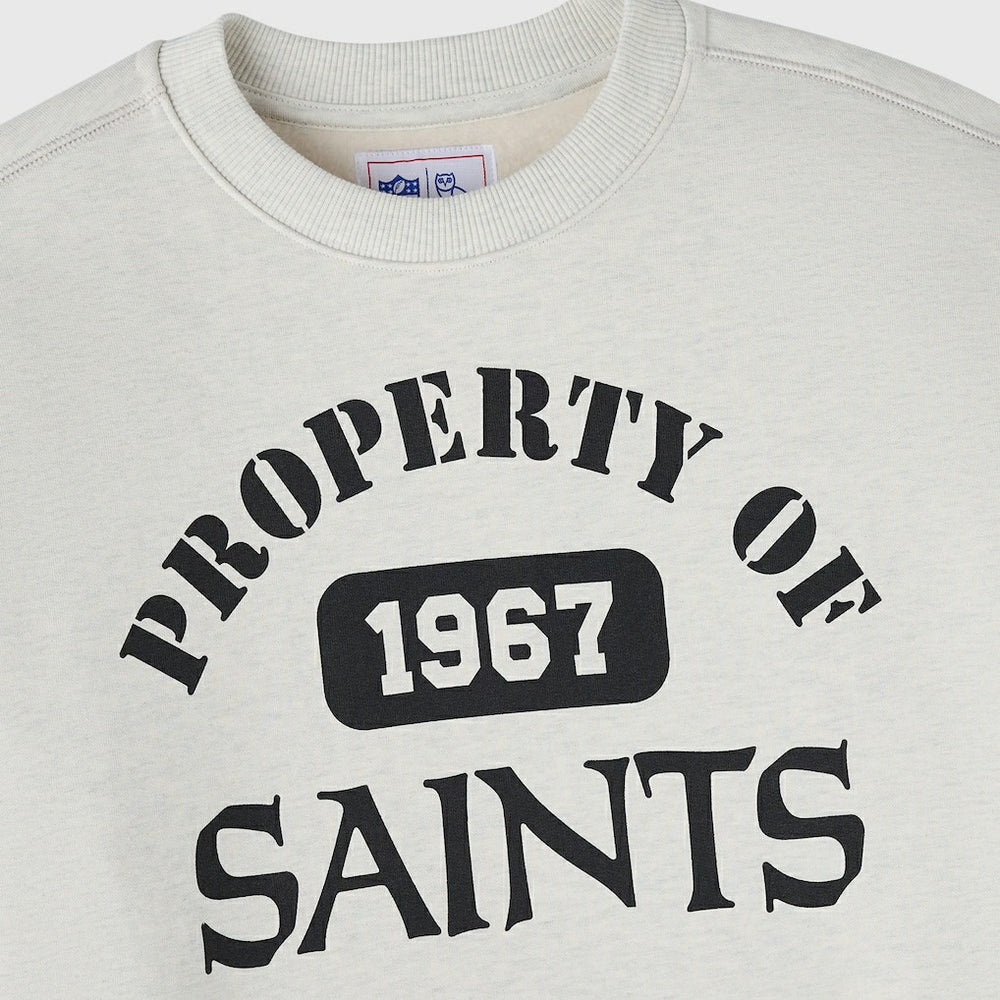 New Orleans Saints OVO x NFL Unisex Fleece Sweatshirt - Heather Gray Sweatshirts