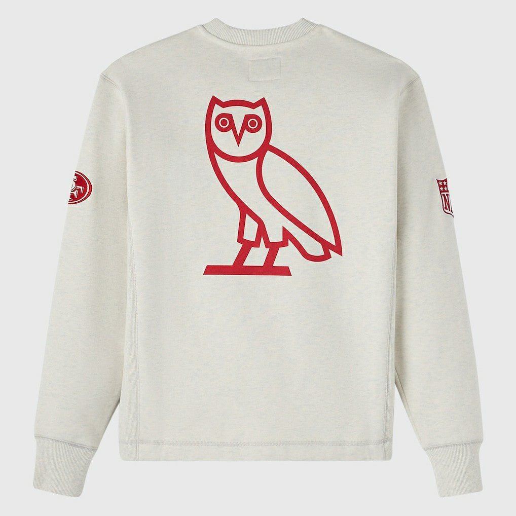 San Francisco 49ers OVO x NFL Unisex Fleece Sweatshirt - Heather Gray Sweatshirts