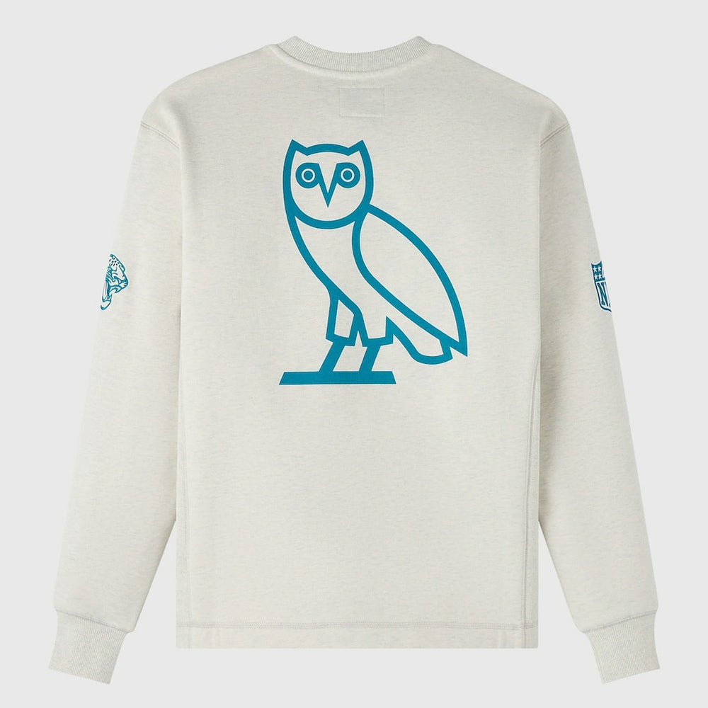 Jacksonville Jaguars OVO x NFL Unisex Fleece Sweatshirt - Heather Gray Sweatshirts