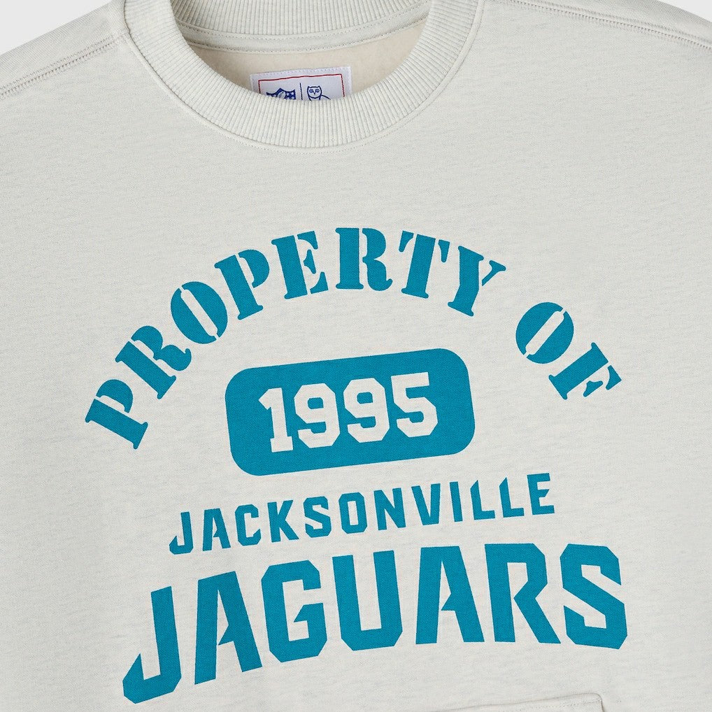 Jacksonville Jaguars OVO x NFL Unisex Fleece Sweatshirt - Heather Gray Sweatshirts