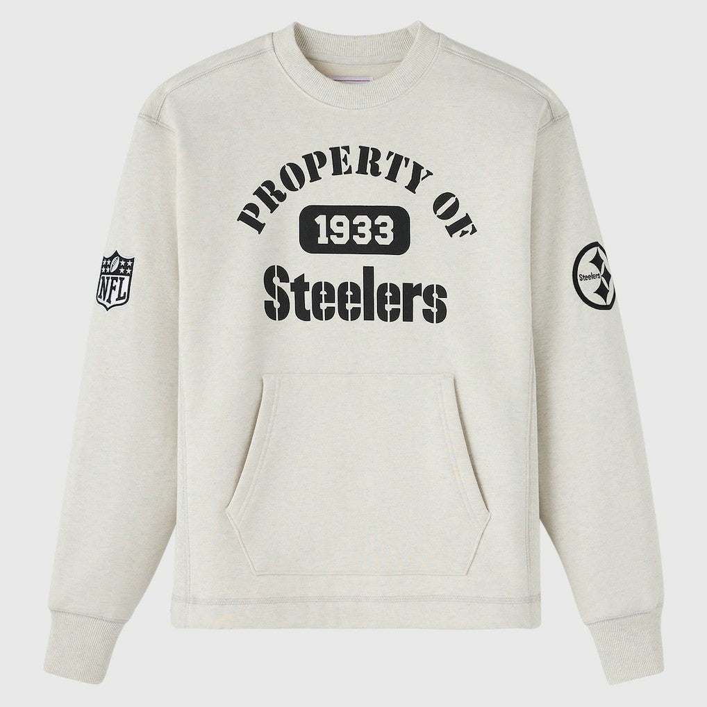 Pittsburgh Steelers OVO x NFL Unisex Fleece Sweatshirt - Heather Gray Sweatshirts