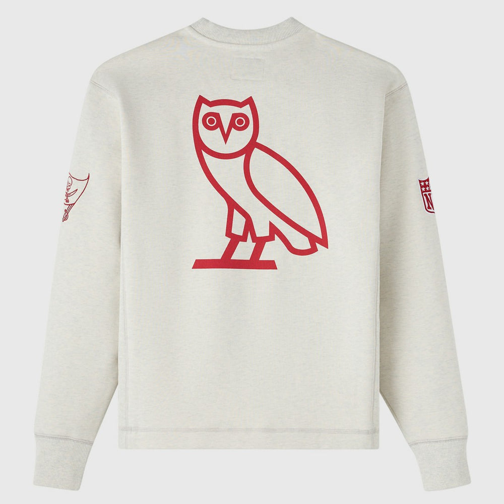 Tampa Bay Buccaneers OVO x NFL Unisex Fleece Sweatshirt - Heather Gray Sweatshirts