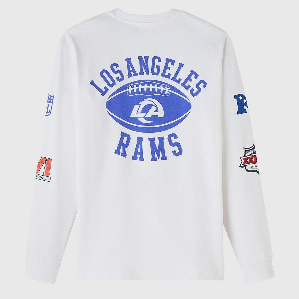 Los Angeles Rams OVO x NFL Unisex Long Sleeve T-Shirt - White T-shirts