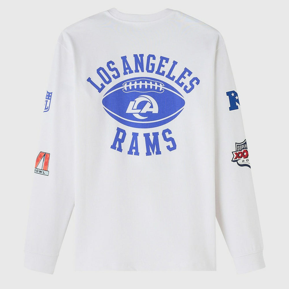 Los Angeles Rams OVO x NFL Unisex Long Sleeve T-Shirt - White T-shirts
