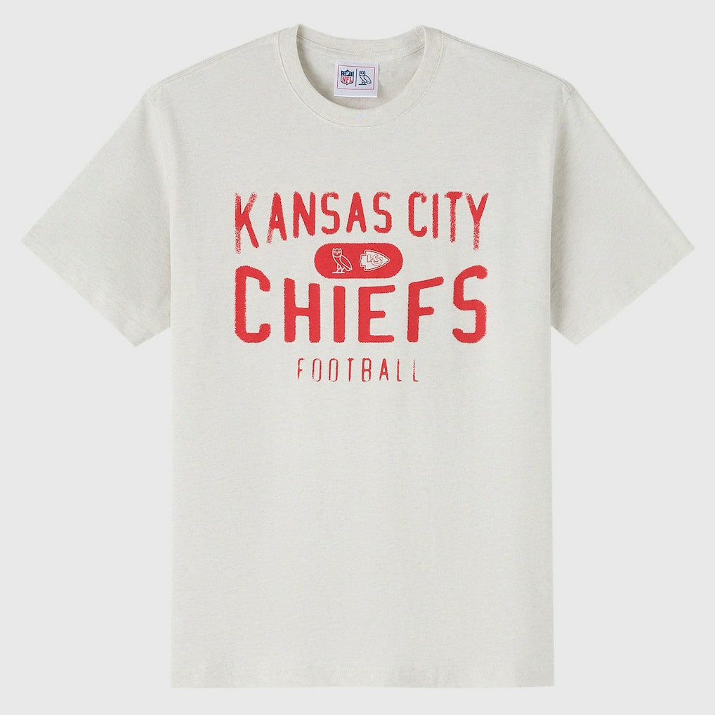 Kansas City Chiefs OVO x NFL Unisex T-Shirt - Heather Gray T-shirts
