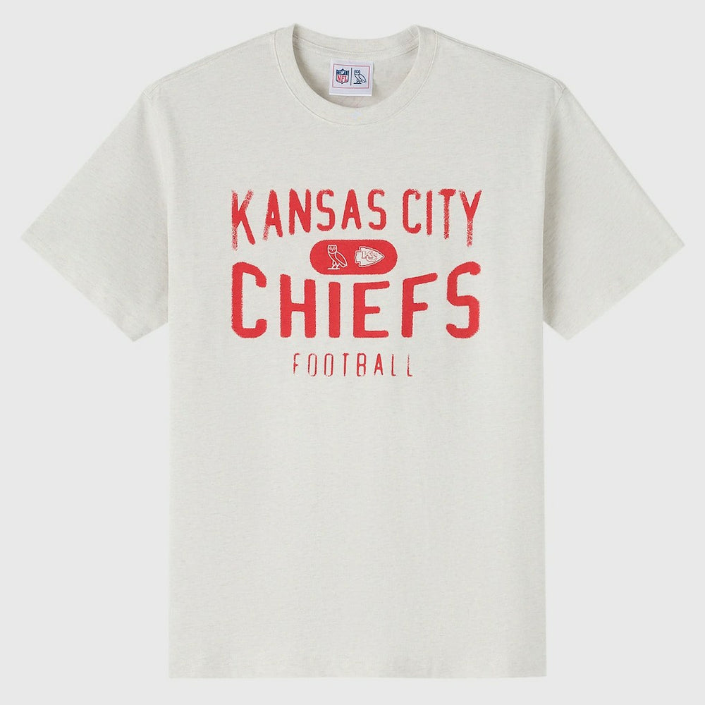 Kansas City Chiefs OVO x NFL Unisex T-Shirt - Heather Gray T-shirts