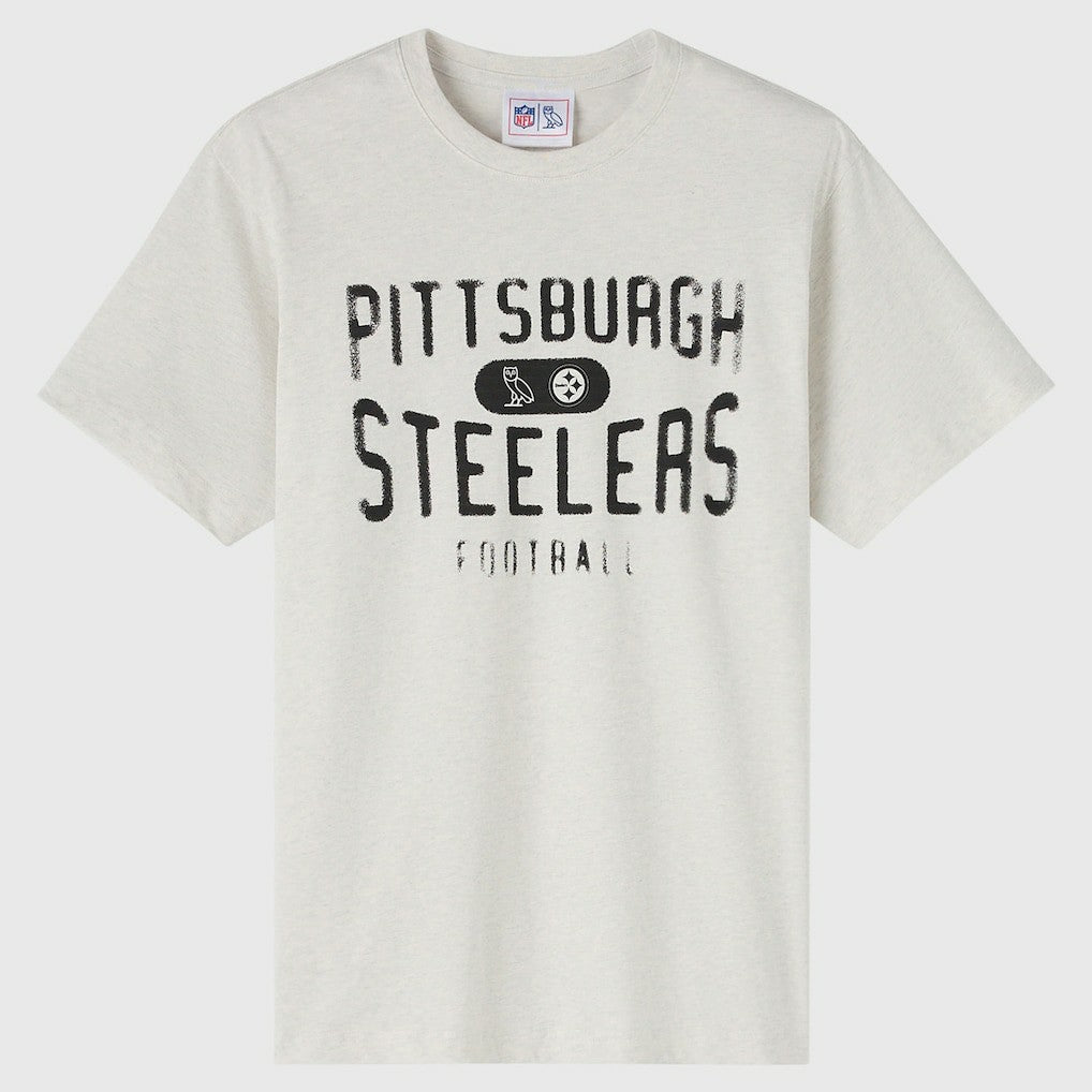 Pittsburgh Steelers OVO x NFL Unisex T-Shirt - Heather Gray T-shirts