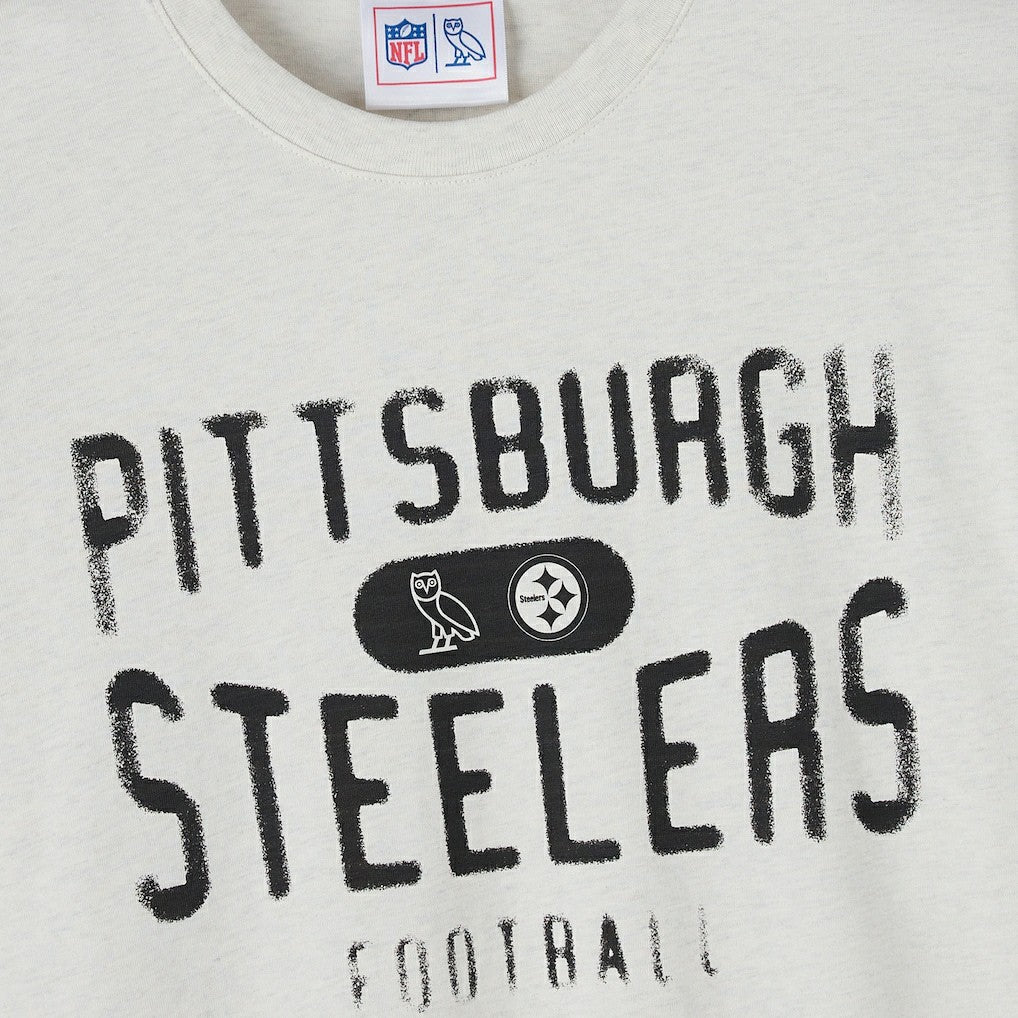 Pittsburgh Steelers OVO x NFL Unisex T-Shirt - Heather Gray T-shirts