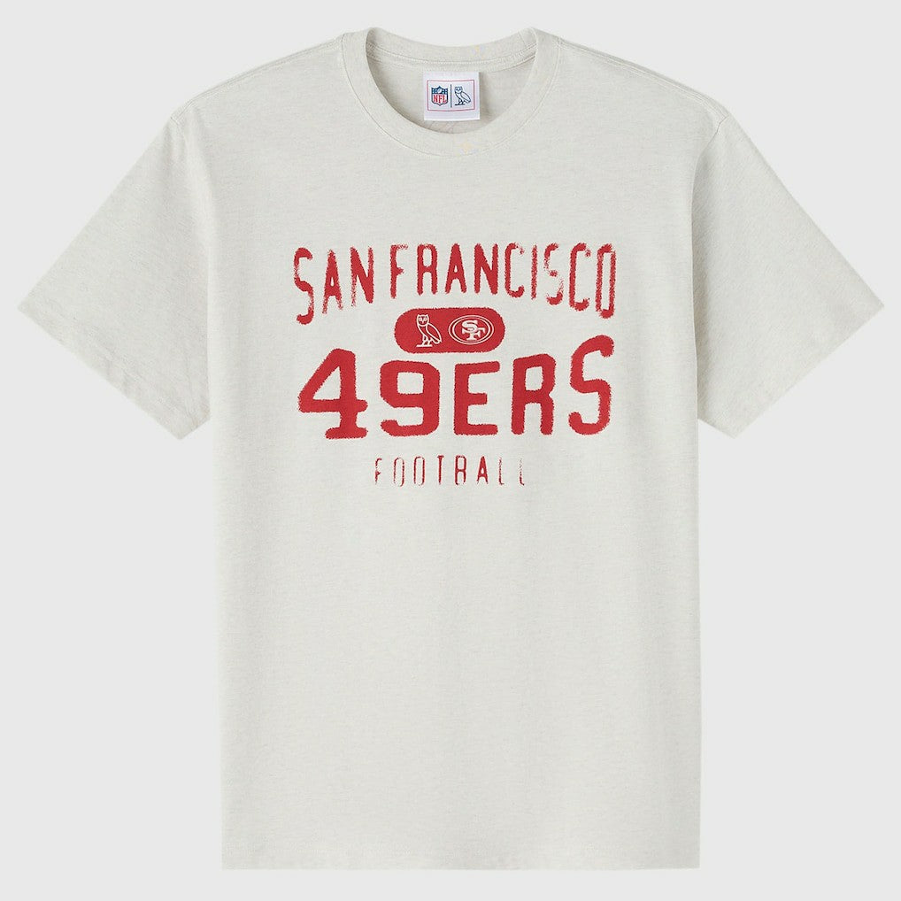 San Francisco 49ers OVO x NFL Unisex T-Shirt - Heather Gray T-shirts