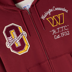 Washington Commanders OVO x NFL Unisex Full-Zip Waffle-Lined Hoodie - Burgundy Hoodies