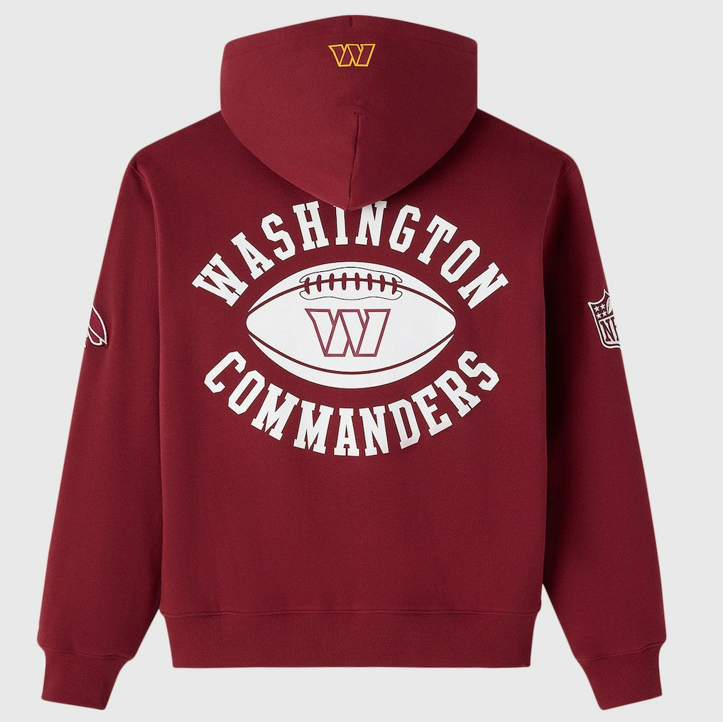Washington Commanders OVO x NFL Unisex Full-Zip Waffle-Lined Hoodie - Burgundy Hoodies