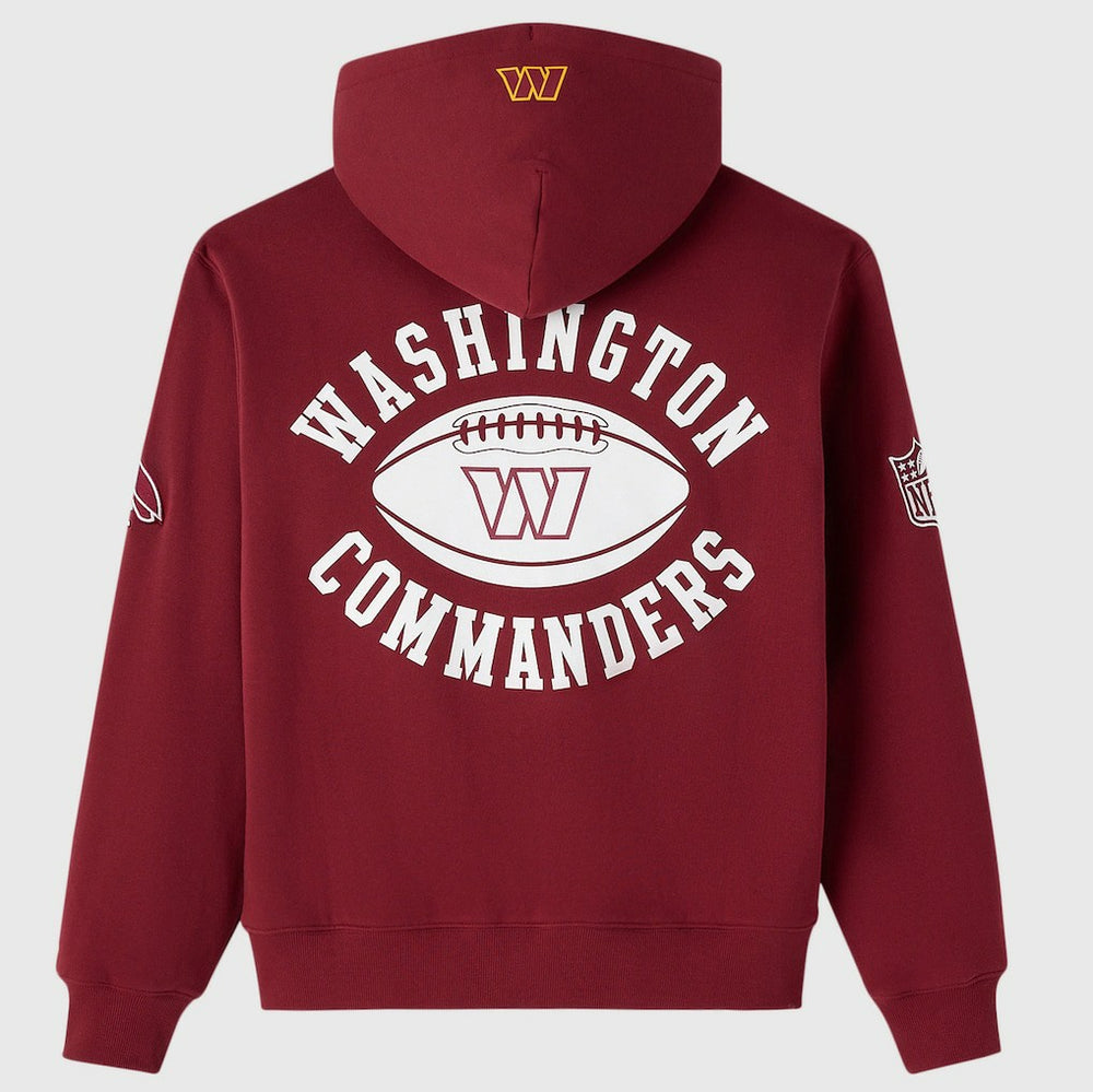 Washington Commanders OVO x NFL Unisex Full-Zip Waffle-Lined Hoodie - Burgundy Hoodies