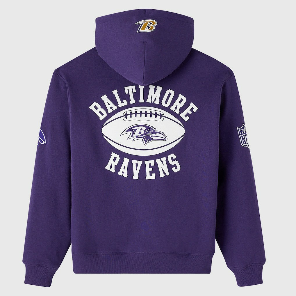 Baltimore Ravens OVO x NFL Unisex Full-Zip Waffle-Lined Hoodie - Purple Hoodies