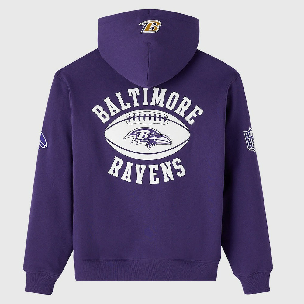 Baltimore Ravens OVO x NFL Unisex Full-Zip Waffle-Lined Hoodie - Purple Hoodies