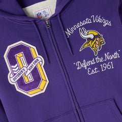 Minnesota Vikings OVO x NFL Unisex Full-Zip Waffle-Lined Hoodie - Purple Hoodies