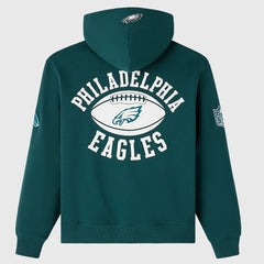 Philadelphia Eagles OVO x NFL Unisex Full-Zip Waffle-Lined Hoodie - Midnight Green Hoodies