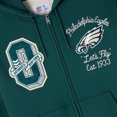 Philadelphia Eagles OVO x NFL Unisex Full-Zip Waffle-Lined Hoodie - Midnight Green Hoodies