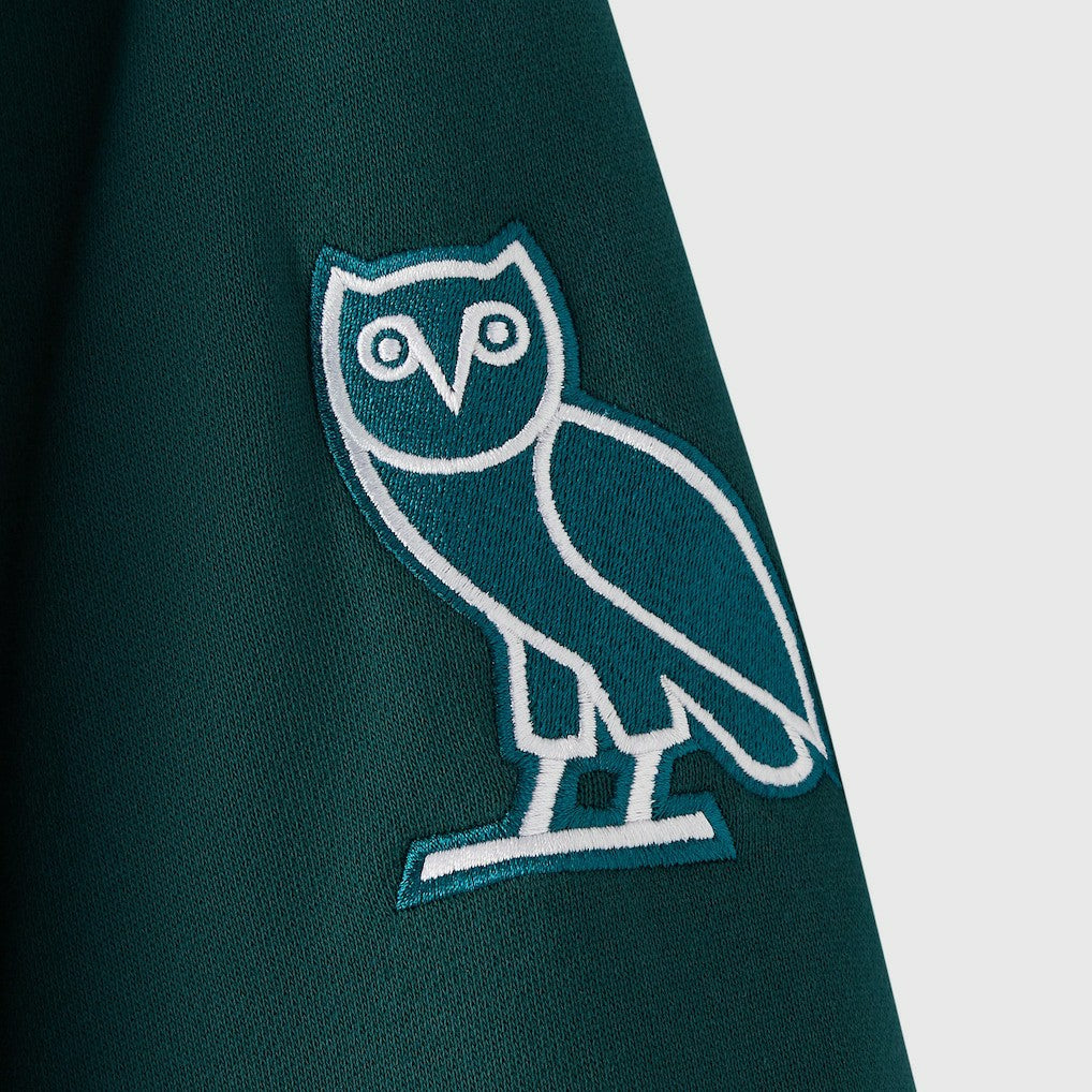 Philadelphia Eagles OVO x NFL Unisex Full-Zip Waffle-Lined Hoodie - Midnight Green Hoodies