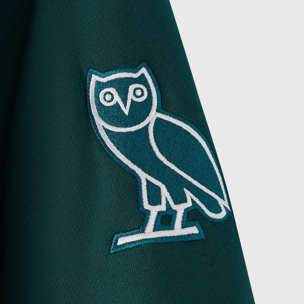 Philadelphia Eagles OVO x NFL Unisex Full-Zip Waffle-Lined Hoodie - Midnight Green Hoodies
