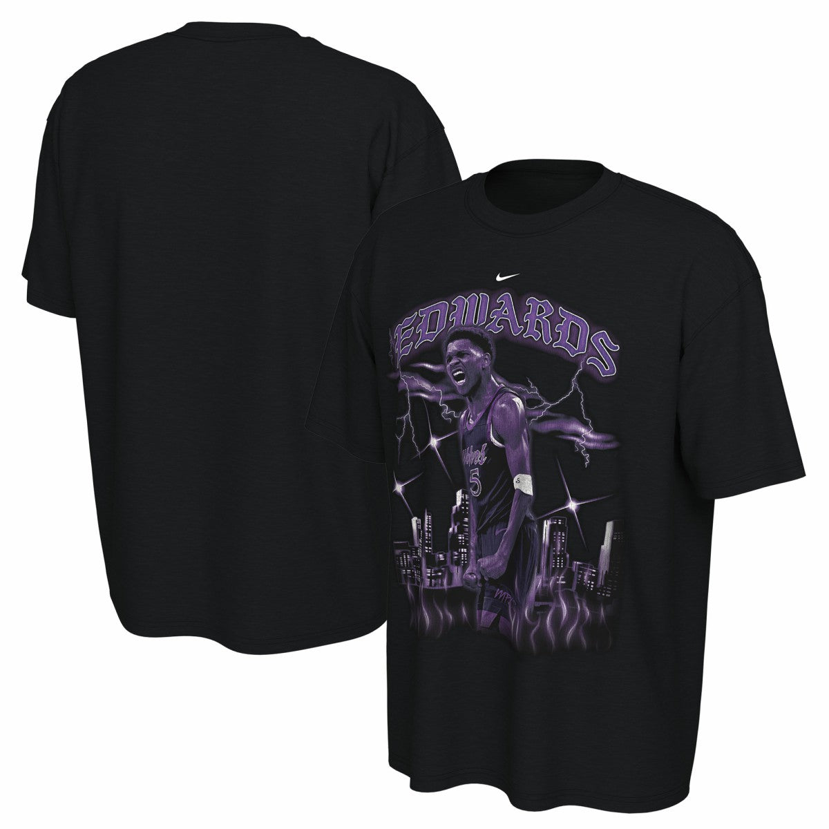 Anthony Edwards Minnesota Timberwolves Unisex 2025/26 City Edition Player Graphic T-Shirt Black - Nike