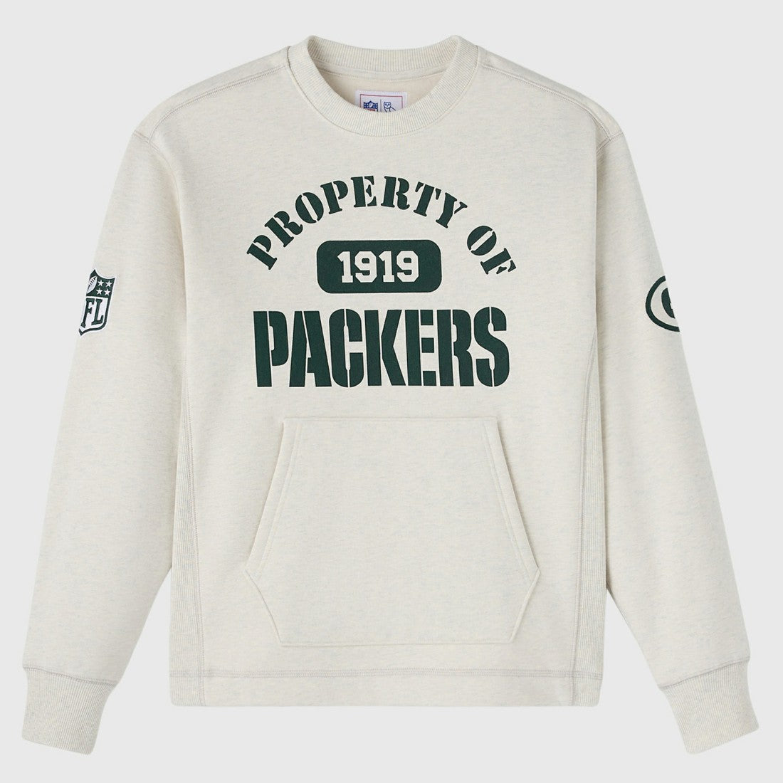 Green Bay Packers OVO x NFL Unisex Fleece Sweatshirt - Heather Gray Sweatshirts
