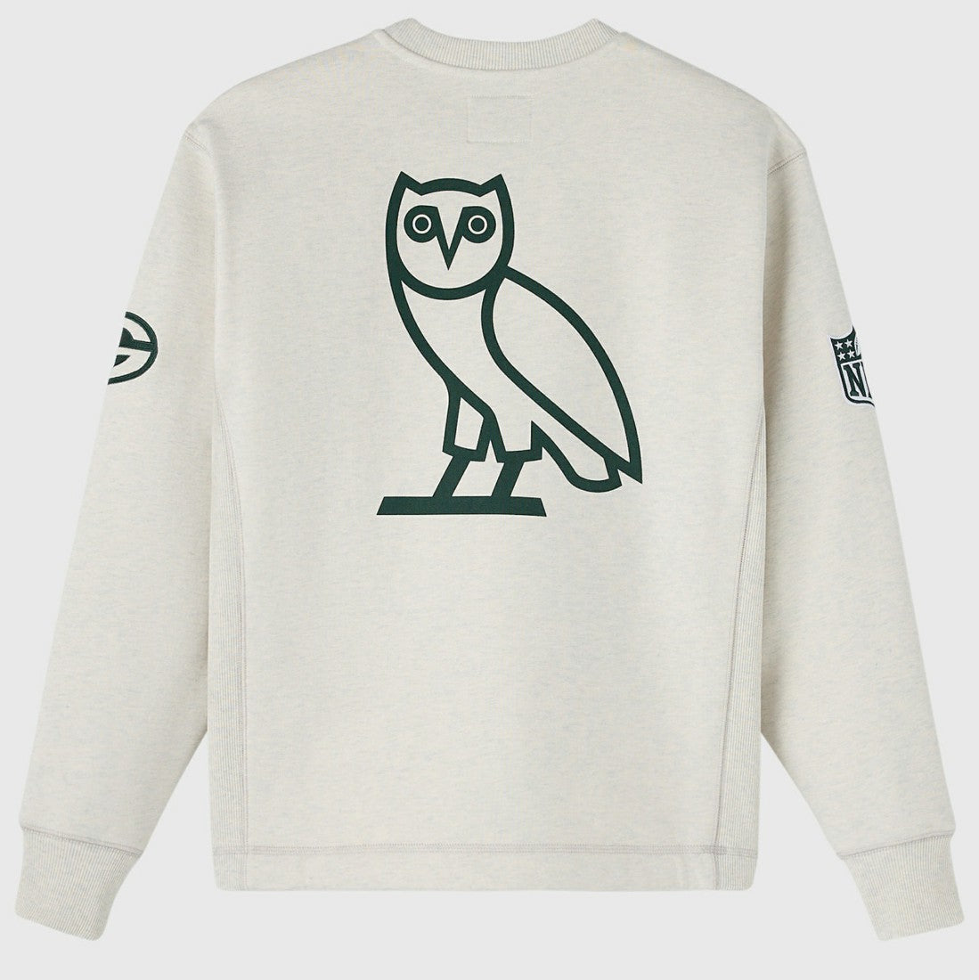 Green Bay Packers OVO x NFL Unisex Fleece Sweatshirt - Heather Gray Sweatshirts