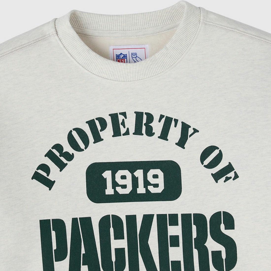 Green Bay Packers OVO x NFL Unisex Fleece Sweatshirt - Heather Gray Sweatshirts