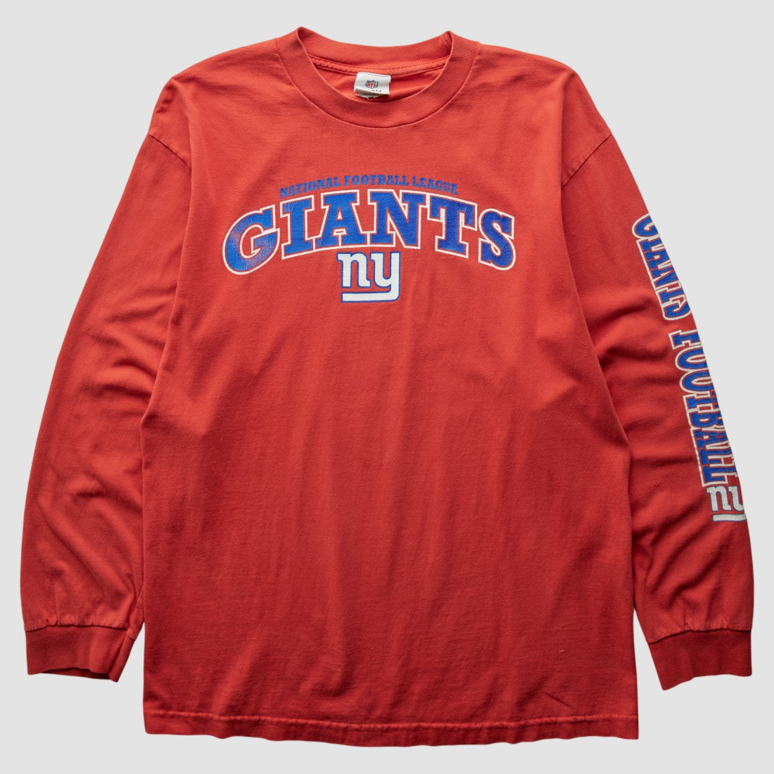 New York Giants NFL 2000s Long Sleeve T-shirt - Red T-shirts