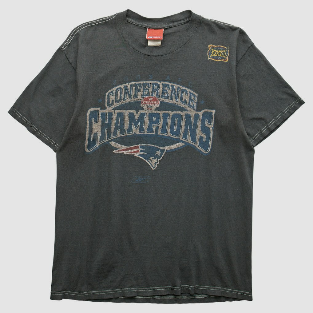 New England Patriots Reebok 2000s T-shirt - Charcoal T-shirts