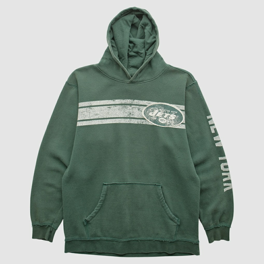 New York Jets 2000s Hooded Pullover Sweatshirt - Green Pullover