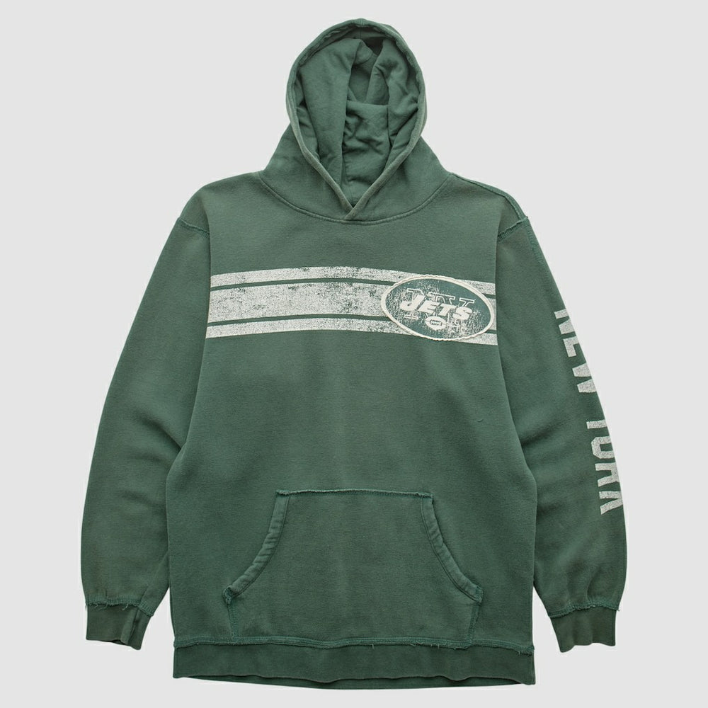 New York Jets 2000s Hooded Pullover Sweatshirt - Green Pullover