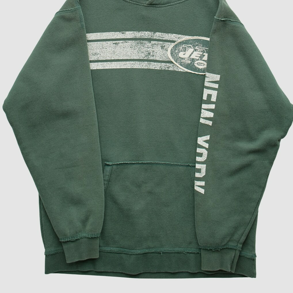 New York Jets 2000s Hooded Pullover Sweatshirt - Green Pullover