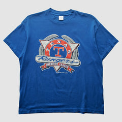 Texas Rangers Trench 1991 T-shirt - Blue - Vintage T-shirts