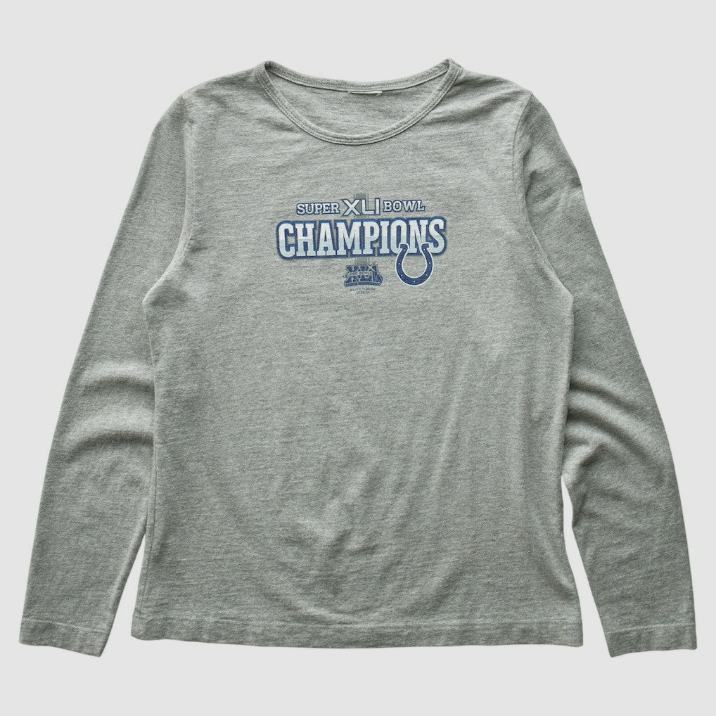 Indianapolis Colts 2007 Long Sleeve T-shirt - Heather Gray T-shirts