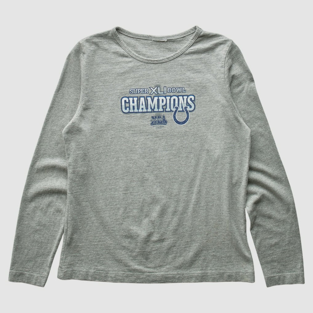 Indianapolis Colts 2007 Long Sleeve T-shirt - Heather Gray T-shirts