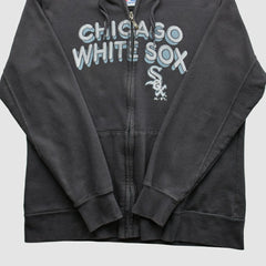 Chicago White Sox Majestic 2010 Hooded Full Zip Sweatshirt - Black - Vintage Sweatshirts