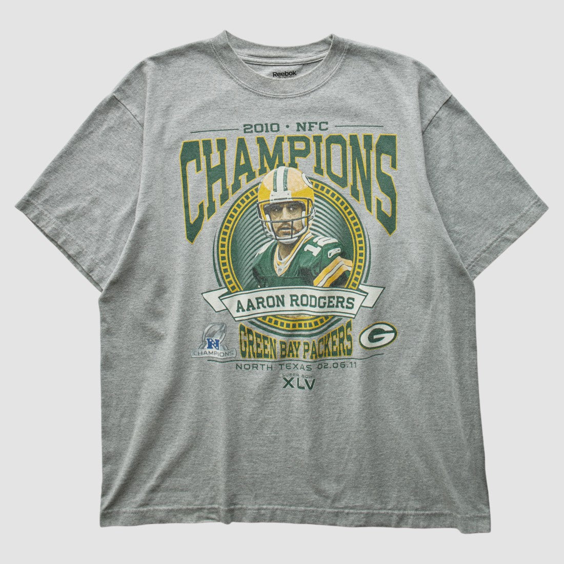 Green Bay Packers Reebok 2010 T-shirt - Heather Gray T-shirts