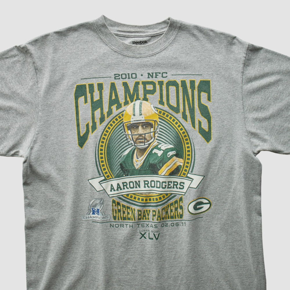 Green Bay Packers Reebok 2010 T-shirt - Heather Gray T-shirts