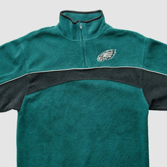 Philadelphia Eagles NFL 2000s 1/4 Zip Sweatshirt - Green Sweatshirts