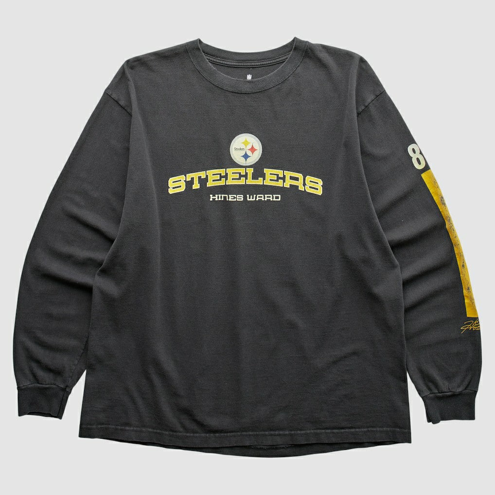 Pittsburgh Steelers NFL 2000s Long Sleeve T-shirt - Black T-shirts