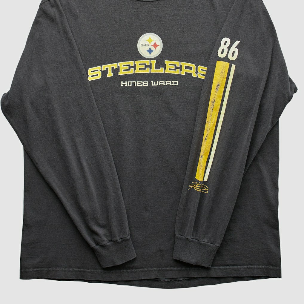 Pittsburgh Steelers NFL 2000s Long Sleeve T-shirt - Black T-shirts
