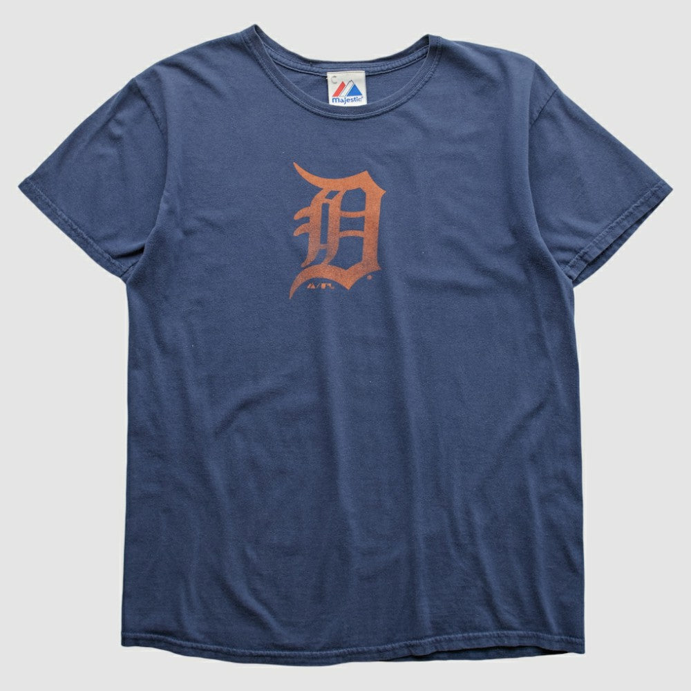 Detroit Tigers Majestic 2010s T-shirt - Navy - Vintage T-shirts