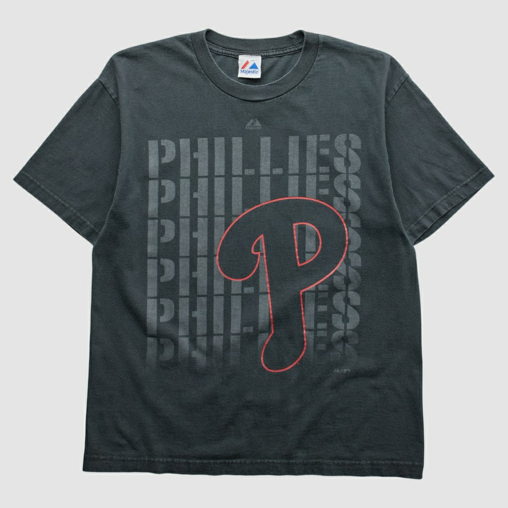 Philadelphia Phillies Majestic 2010s T-shirt - Black - Vintage T-shirts